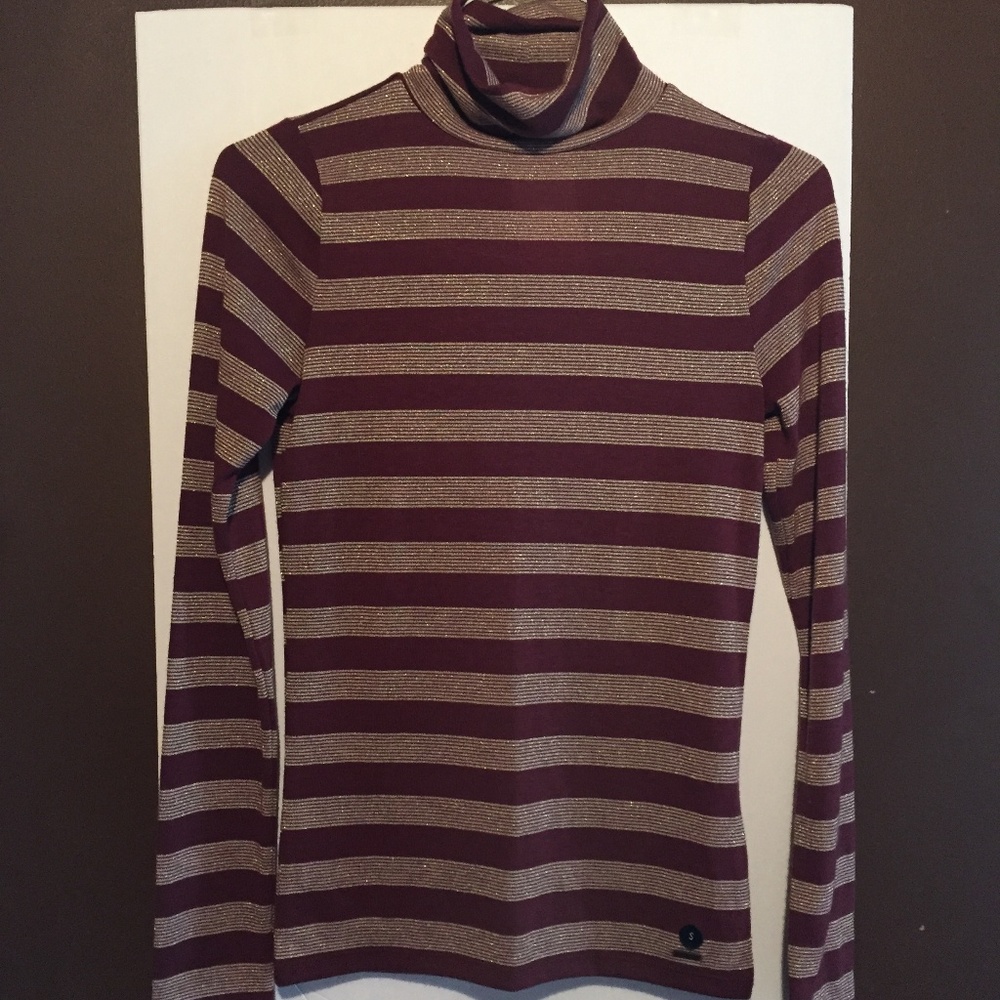 Hollister Striped Turtleneck Top